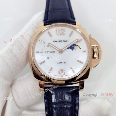 Copy Panerai PAM01181 Luminor Due Luna Goldtech 38 Rose Gold